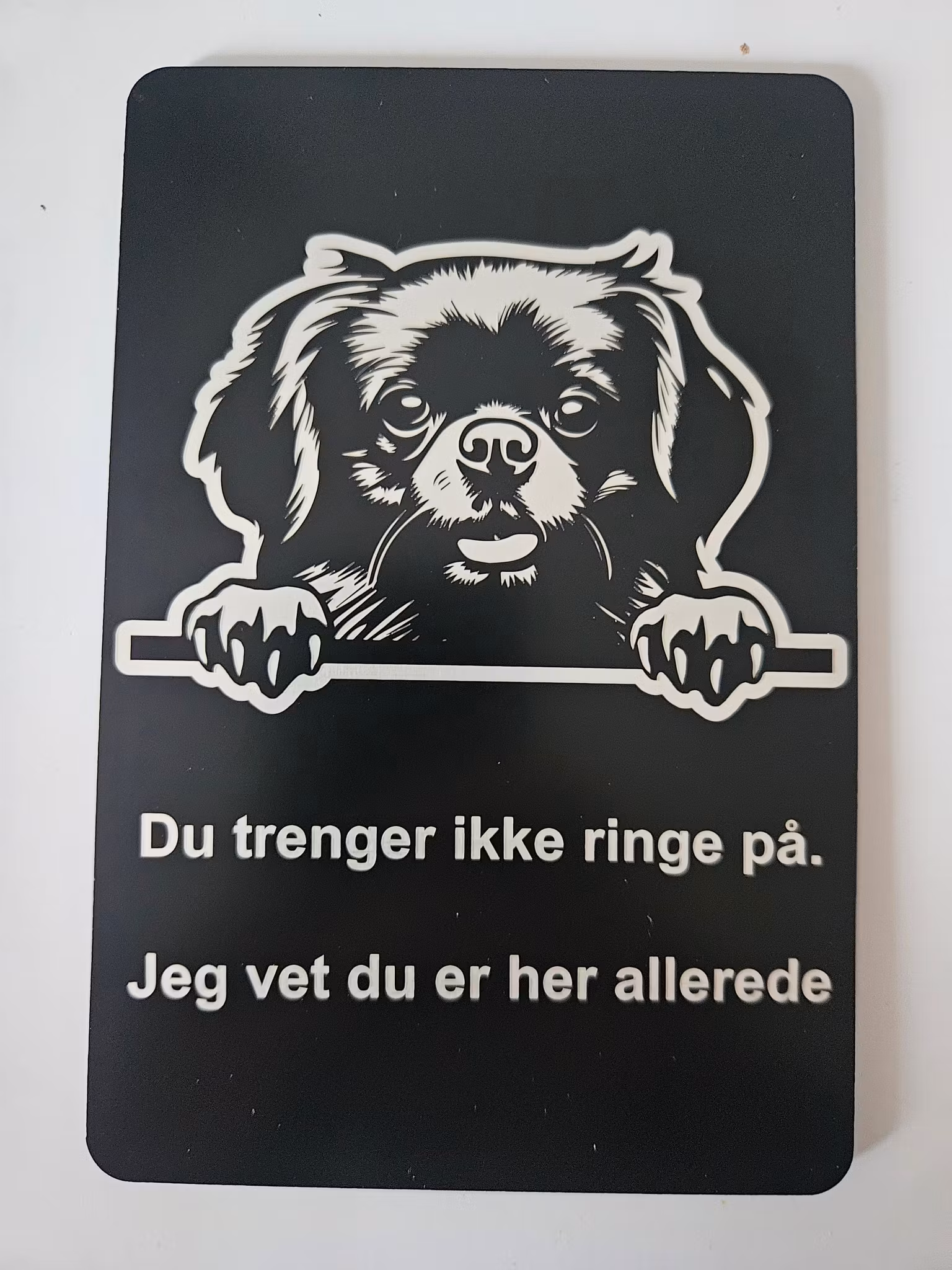 Tibetansk spaniel tibbe dørskilt