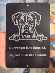 Boxer dørskilt