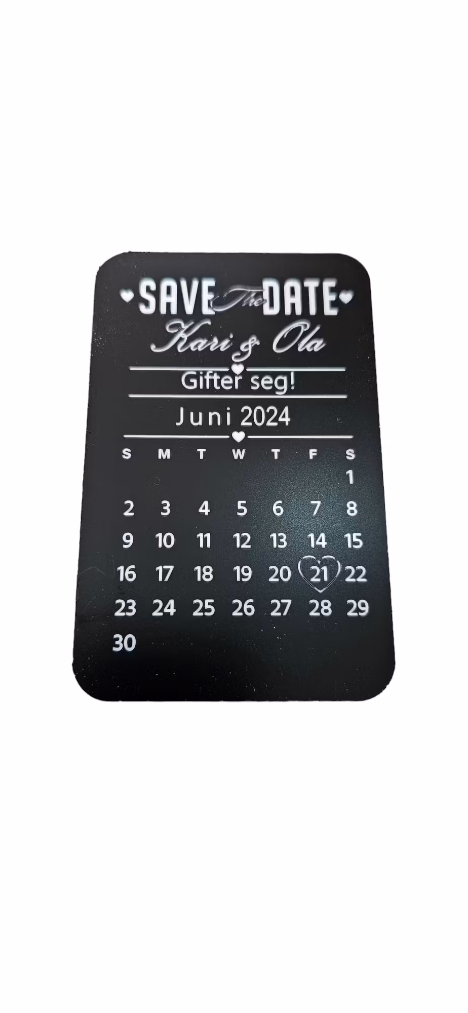 Save the date kjøleskapsmagnet