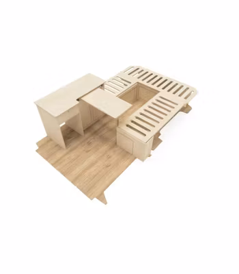 Flatpakket camper kit for din transporter - enkel montering