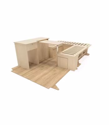 Flatpakket camper kit for din transporter - enkel montering
