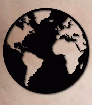 Verdenskart globus