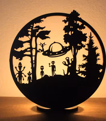 Telysholder med aliens motiv