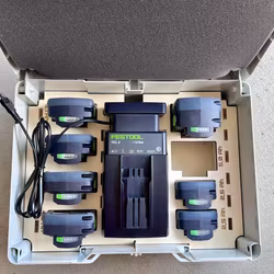 Festool systainer lagring for batterier og lader