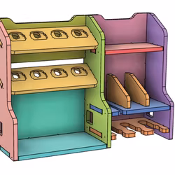 Ryobi verktøystasjon  med plass til 8 batterier og lader