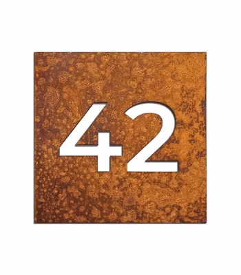 husnummer firkantet plate