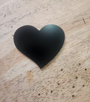 Blanke hjerter for vinyl eller lasergravering 15cm bredt