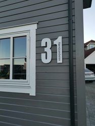 Hustall hvit med eller uten adresse