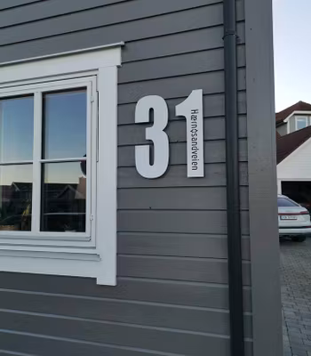 Hustall hvit med eller uten adresse
