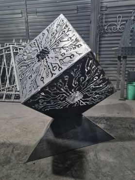 Bålkurv corten chipset