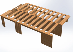 Utrekkbar seng 190 x 65.5\118cm