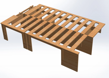 Utrekkbar seng 190 x 65.5\118cm