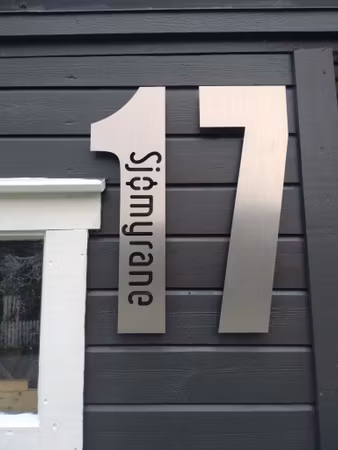 Hustall børstet stål med eller uten adresse