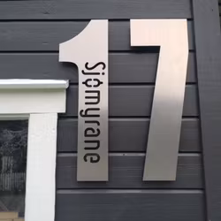 Hustall børstet stål med eller uten adresse
