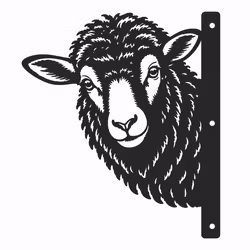 Sau i cortenstål for hjørnemontering – rustikk veggdekor med norsk preg