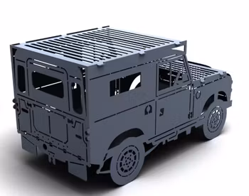Land Rover Defender bålpanne / grill – unik bålpanne i stål
