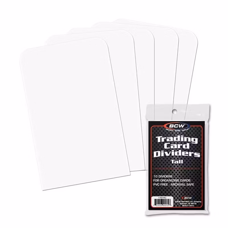 Dividers, trading cards