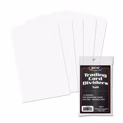 Dividers, trading cards