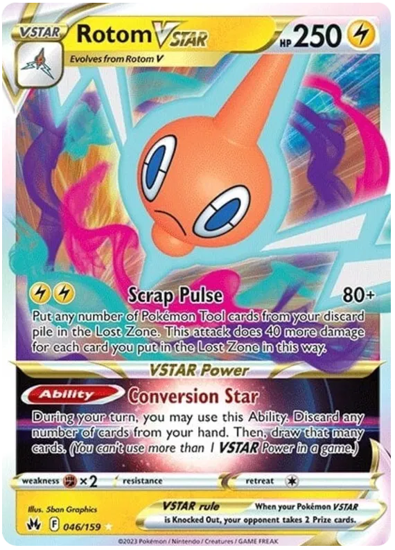 Rotom VSTAR - 046/159 - Ultra Rare - Crown Zenith