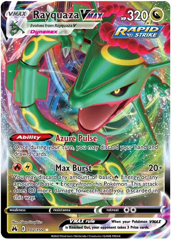 Rayquaza VMAX - 102/159 - Ultra Rare - Crown Zenith
