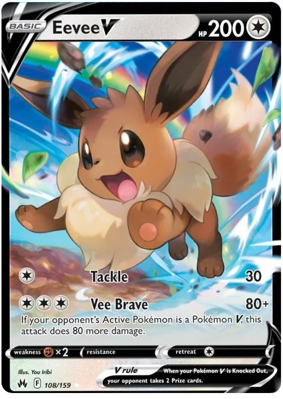 Eevee V - 108/159 - Ultra Rare - Crown Zenith