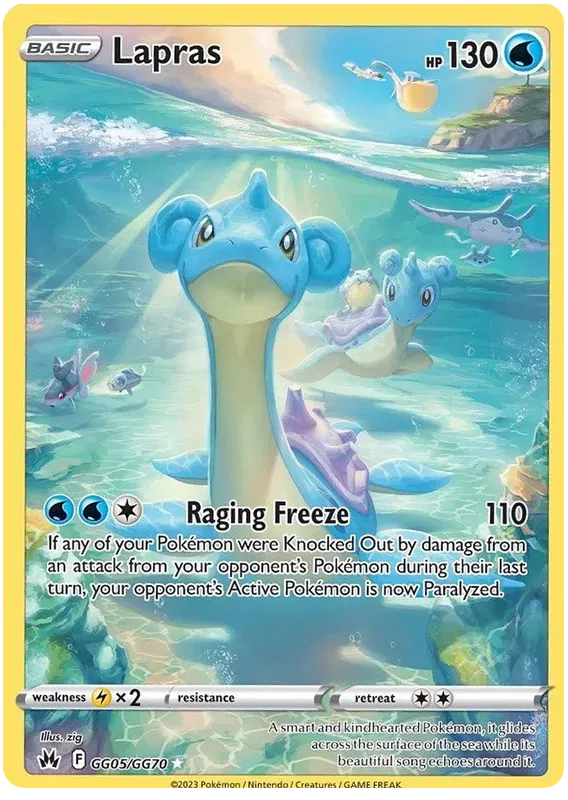 Lapras - GG05/GG70 - Holo Rare - Crown Zenith