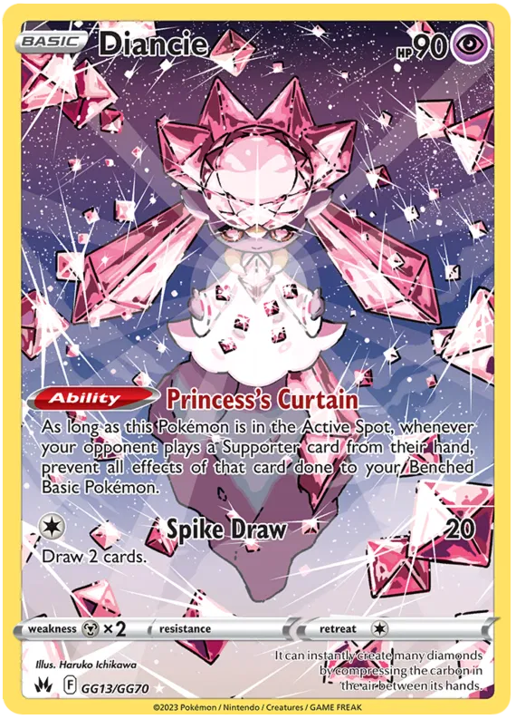 Diancie - GG13/GG70 - Holo Rare - Crown Zenith