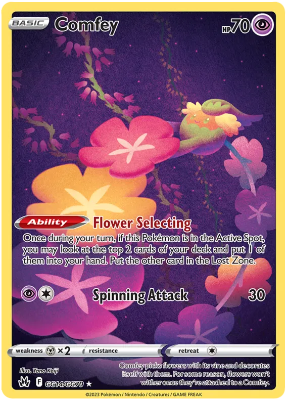 Comfey - GG14/GG70 - Holo Rare - Crown Zenith