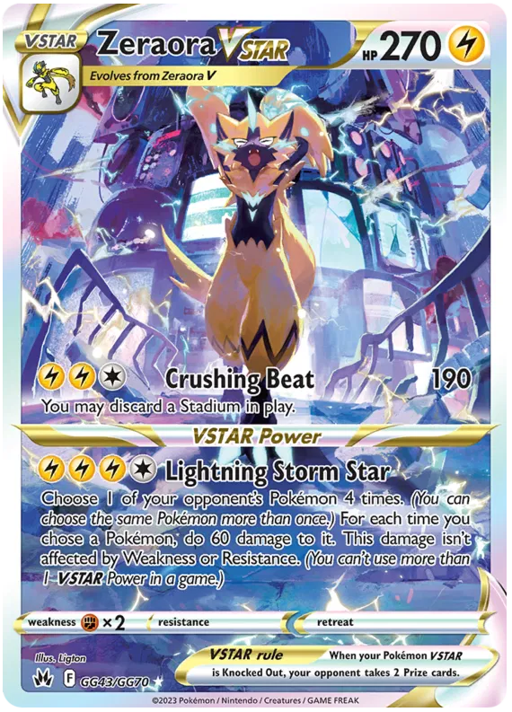 Zeraora VSTAR - GG43/GG70 - Ultra Rare - Crown Zenith