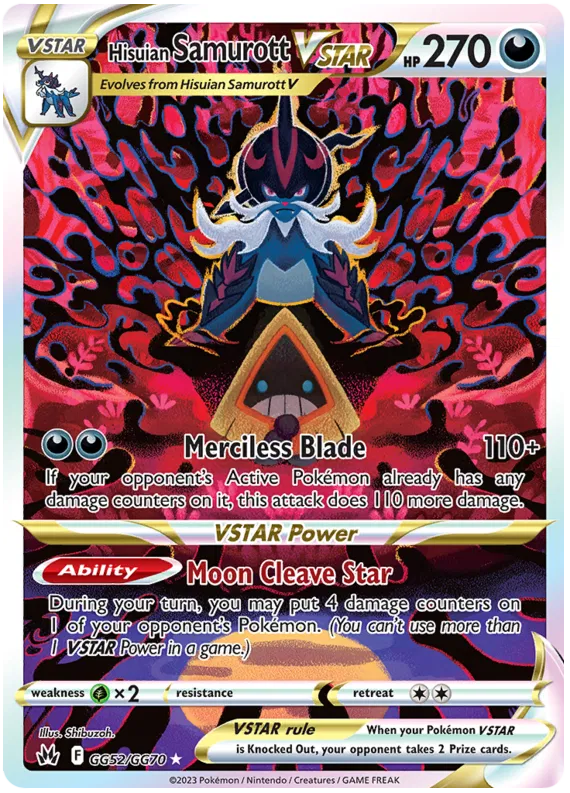 Hisuian Samurott VSTAR - GG52/GG70 - Ultra Rare - Crown Zenith