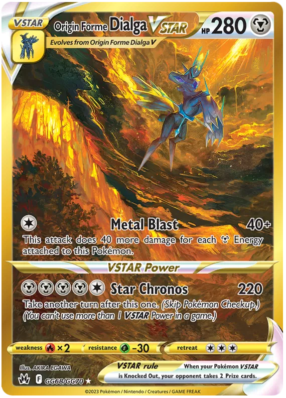 Origin Forme Dialga VSTAR - GG68/GG70 - Gold Secret - Crown Zenith