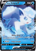 Alolan Vulpix V - 033/195 - Ultra Rare - Silver Tempest