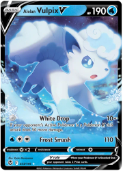 Alolan Vulpix V - 033/195 - Ultra Rare - Silver Tempest