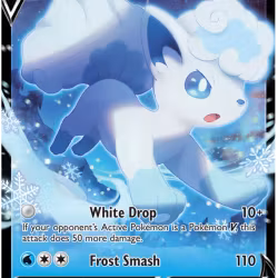 Alolan Vulpix V - 033/195 - Ultra Rare - Silver Tempest