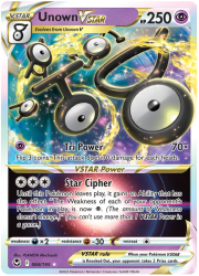 Unown VSTAR - 066/195 - Ultra Rare - Silver Tempest