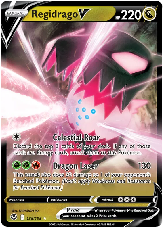 Regidrago V - 135/195 - Ultra Rare - Silver Tempest