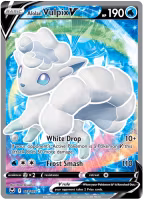 Alolan Vulpix V - 173/195 - Full Art Ultra Rare - Silver Tempest