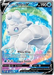 Alolan Vulpix V - 173/195 - Full Art Ultra Rare - Silver Tempest