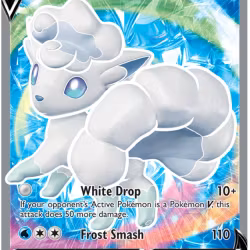 Alolan Vulpix V - 173/195 - Full Art Ultra Rare - Silver Tempest