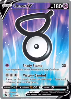 Unown V - 176/195 - Full Art Ultra Rare - Silver Tempest