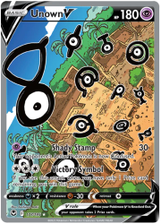 Unown V - 177/195 - Alternate Art Ultra Rare - Silver Tempest