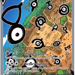 Unown V - 177/195 - Alternate Art Ultra Rare - Silver Tempest