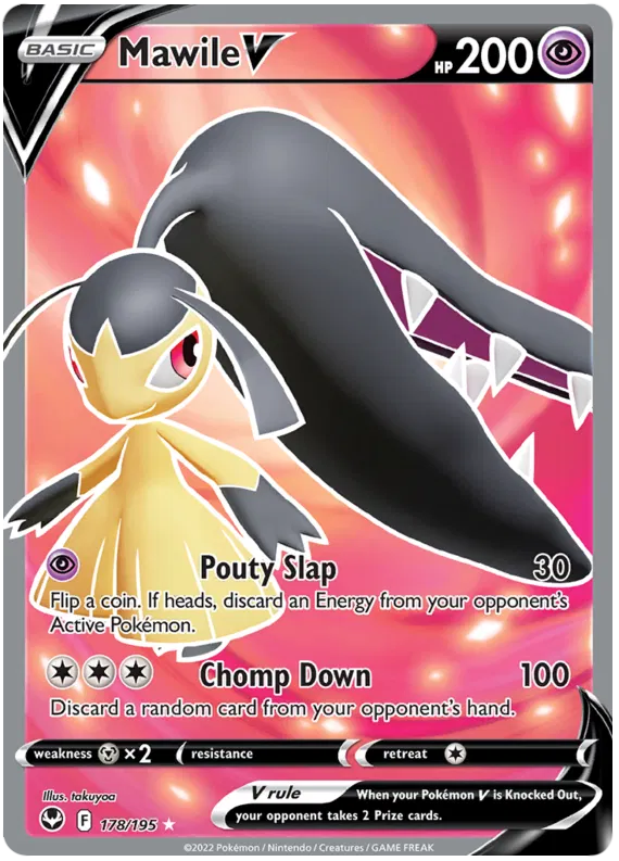 Mawile V - 178/195 - Full Art Ultra Rare - Silver Tempest