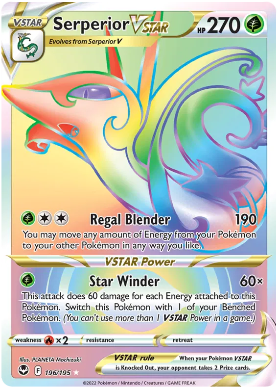 Serperior VSTAR - 196/195 - Hyper Rare - Silver Tempest