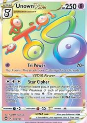 Unown VSTAR - 199/195 - Hyper Rare - Silver Tempest