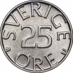 25 öre Carl XVI Gustaf 1976-84