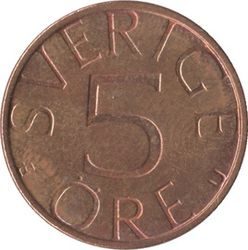 5 öre Carl XVI Gustaf 1981-84