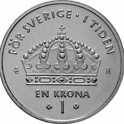 1 kr Carl XVI Gustaf 2001-12