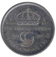 1 kr Carl XVI Gustaf 2013