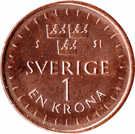 1 kr Carl XVI Gustaf 2015-16